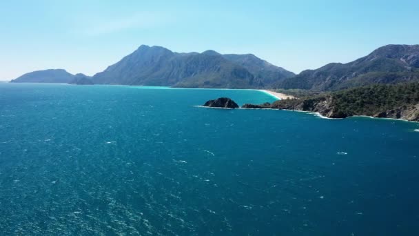 Turquia montanhas mediterrânicas fotos do ar — Vídeo de Stock