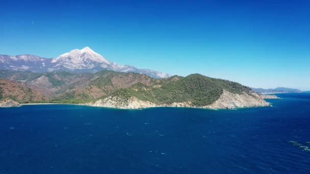 Turkiet Medelhavet berg fotografi från luften — Stockvideo