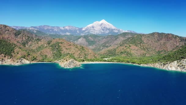 土耳其地中海山脉从空中摄影 — 图库视频影像