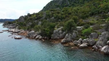 Hava uçuş Türkiye'nin Karadeniz Bölgesi dağ ormanda yukarıda vurdu. Nebiyan Dağı.