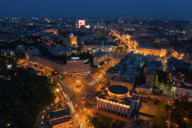 Kiev çatısından Akşam görünümü . Kiev, Ukrayna