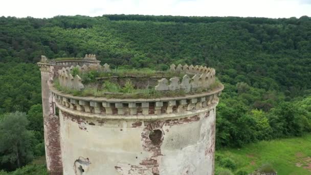 Ruiny starego zamku Ukraina Czerniowce regionu — Wideo stockowe