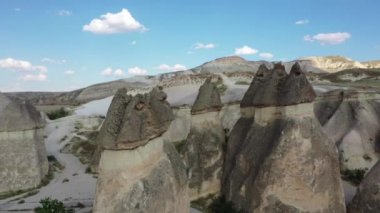 Türkiye Kapadokya'da yeterli manzara, drone'dan çekim