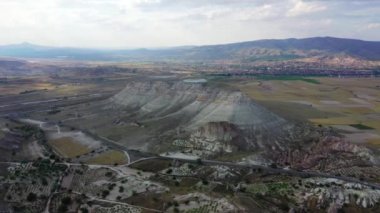 Türkiye Kapadokya'da yeterli manzara, drone'dan çekim