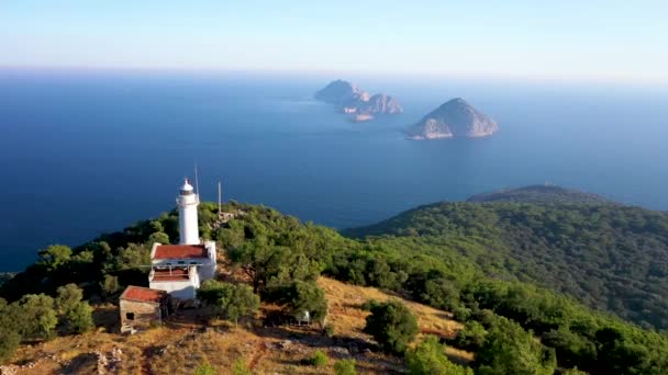 Turchia faro Caledonia stupefacente paesaggio girato da un'altezza — Video Stock