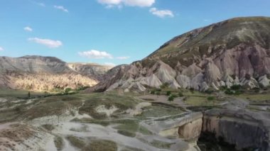 Türkiye Kapadokya'da yeterli manzara, drone'dan çekim