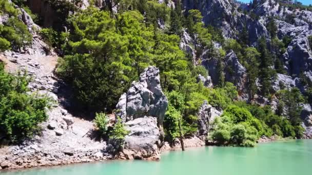 Oymapinar, Turquía - Cañón Verde en el área de presa de Oymapinar, Antalya, Turquía — Vídeo de stock