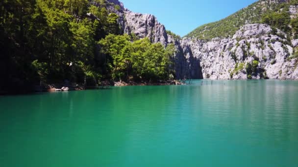 Oymapinar, Turquía - Cañón Verde en el área de presa de Oymapinar, Antalya, Turquía — Vídeo de stock