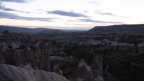 Cappadoce Turquie Timelapse Aube dans la Vallée de l'Amour — Video