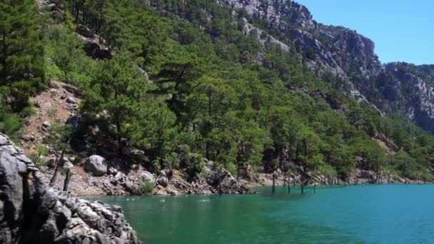 Oymapinar, Turquía - Cañón Verde en el área de presa de Oymapinar, Antalya, Turquía — Vídeo de stock