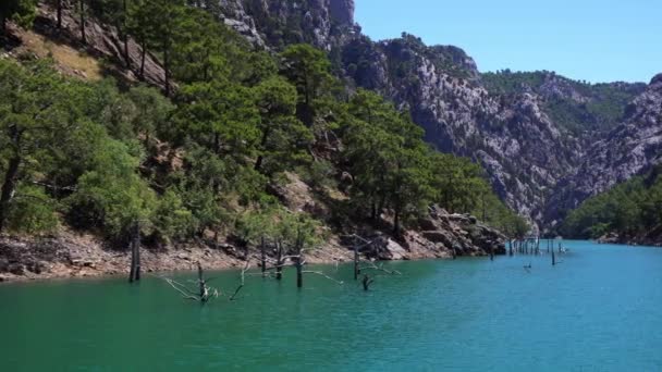 Oymapınar, Türkiye - Oymapınar Barajı bölgesinde Yeşil Kanyon, Antalya, Türkiye — Stok video
