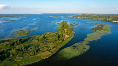 Dinyeper Ukrayna'da Adalar-dronphoto 2019 Yılı
