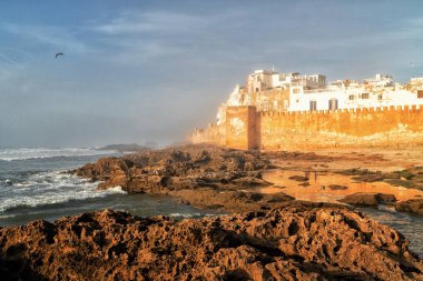 Antik kale kule şehirde tangier, morocco