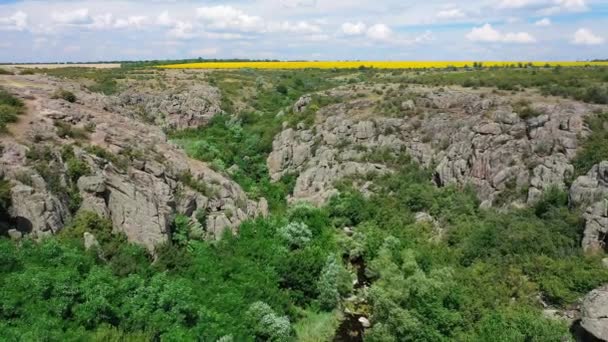 Aktovsky Canyon Ukraine, einer der schönsten Orte — Stockvideo