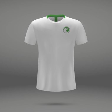 futbol takımı, Suudi Arabistan, futbol forma için t-shirt şablonu. Vektör çizim