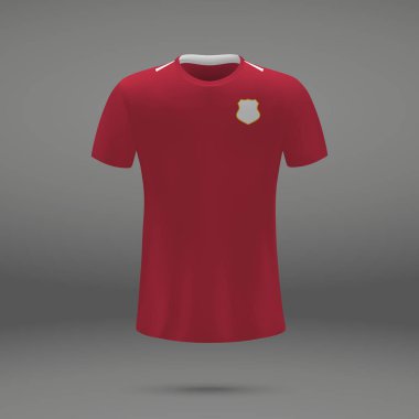 Panama, futbol forma için t-shirt şablon futbol takımı. Vektör çizim