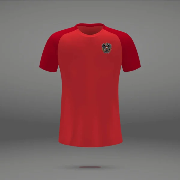 Avusturya 2018 Futbol Forma Için Shirt Şablon Futbol Takımı Vektör — Stok Vektör