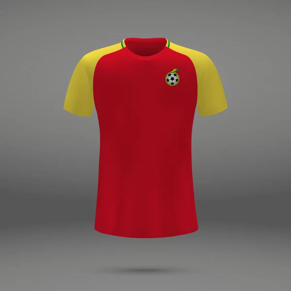 Kit Fútbol Ghana 2018 Plantilla Camiseta Para Camiseta Fútbol Ilustración — Vector de stock