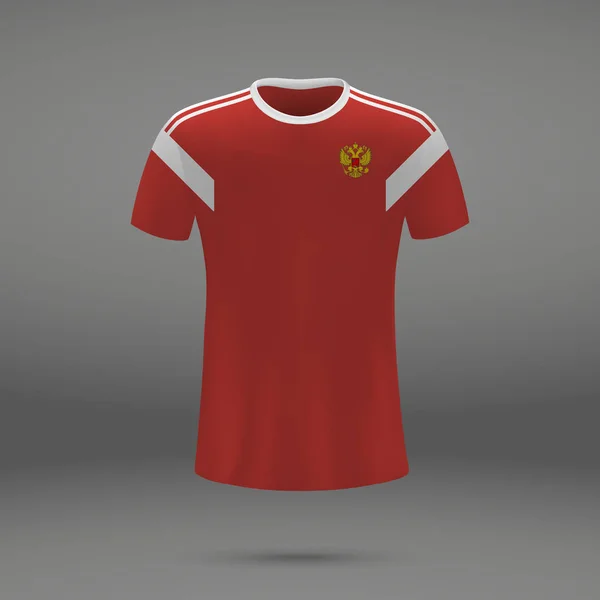 Kit Fútbol Rusia 2018 Plantilla Camiseta Para Camiseta Fútbol Ilustración — Vector de stock