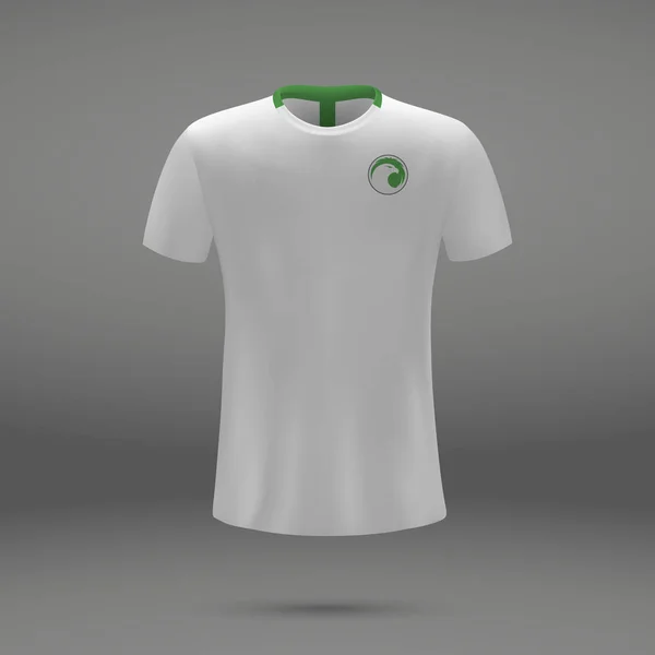 Kit Calcio Dell Arabia Saudita Modello Shirt Maglia Calcio Illustrazione — Vettoriale Stock