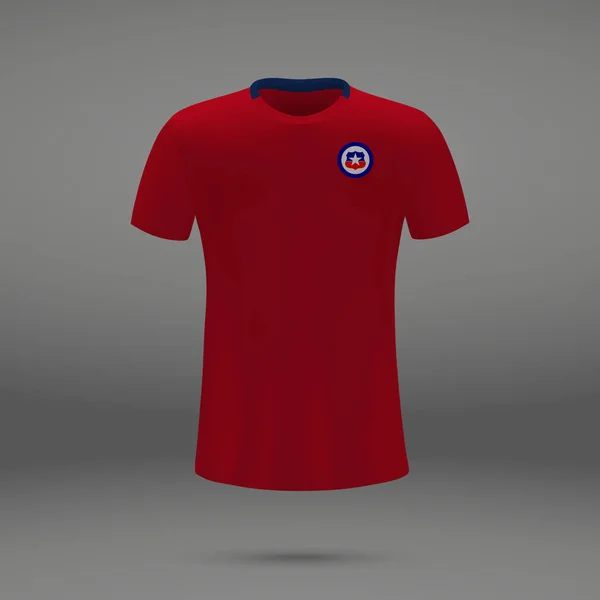 Kit Fútbol Chile Plantilla Camiseta Para Camiseta Fútbol Ilustración Vectorial — Vector de stock