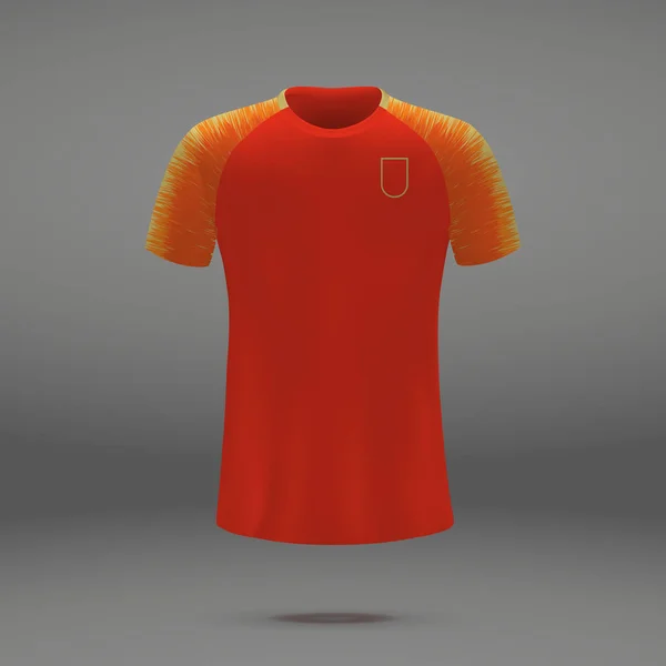 Kit Calcio Della Cina Modello Shirt Maglia Calcio Illustrazione Vettoriale — Vettoriale Stock