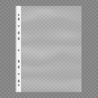 şeffaf delikli cebinde. Plastik cüzdan. sayfa koruyucusu. delikli belge çanta