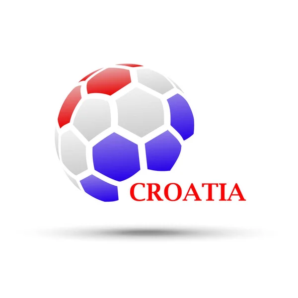 足球旗帜 抽象足球的向量例证与克罗地亚国旗颜色 — 图库矢量图片