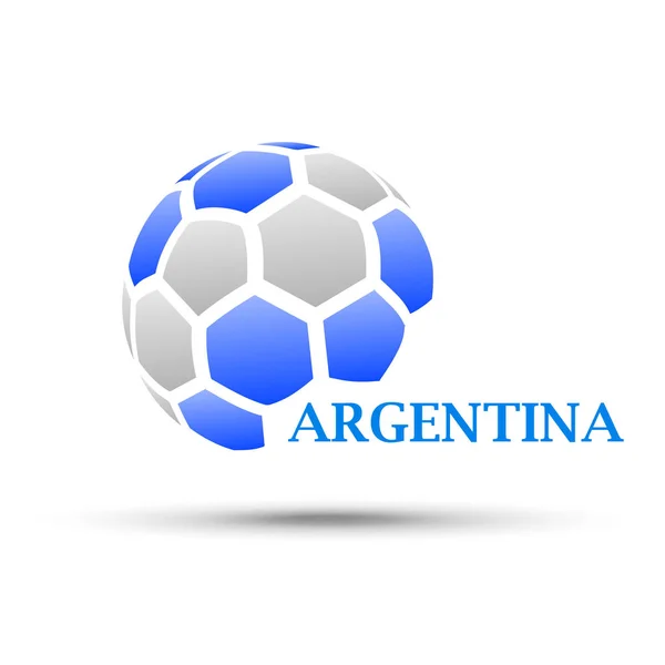 足球旗帜 抽象足球的矢量例证与阿根廷国旗颜色 — 图库矢量图片