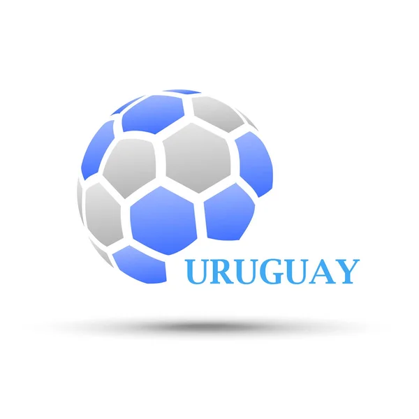 足球旗帜 抽象足球的矢量例证与乌拉圭国旗颜色 — 图库矢量图片