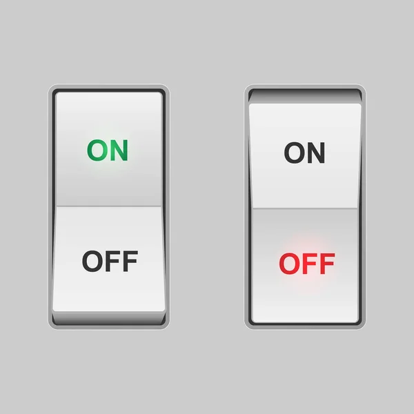 Реалистичный Переключатель Вкл Выкл — стоковый вектор