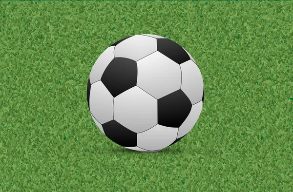 Textura Hierba Verde Con Fútbol Bola Vector Fondo — Vector de stock