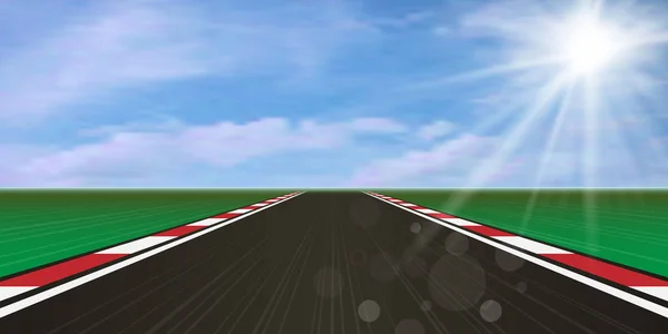 Race Track Road Highway Vector Illustration — Stock Vector