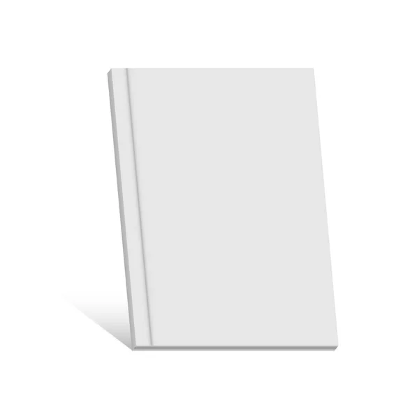 Белая Реалистичная Пустая Книга Журнал Брошюра Макет Презентации — стоковый вектор