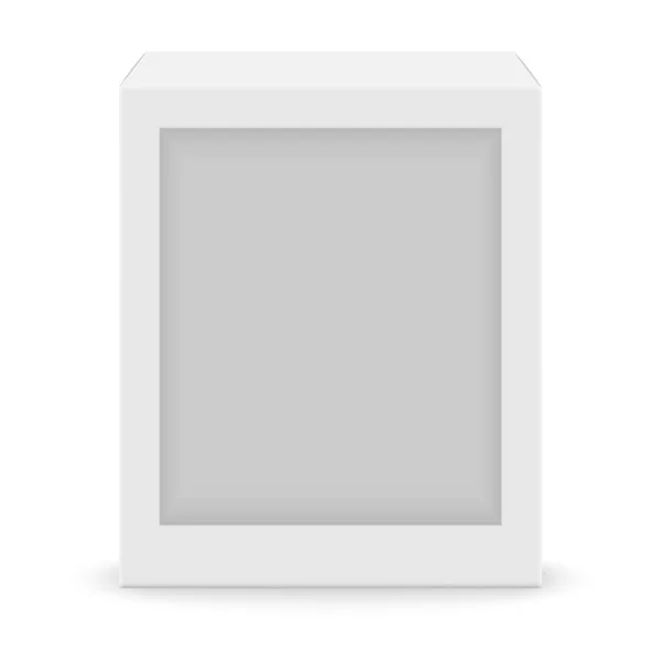 Realistické Bílé Prázdné Okno Design Bílém Pozadí Vektorové Ilustrace — Stockový vektor
