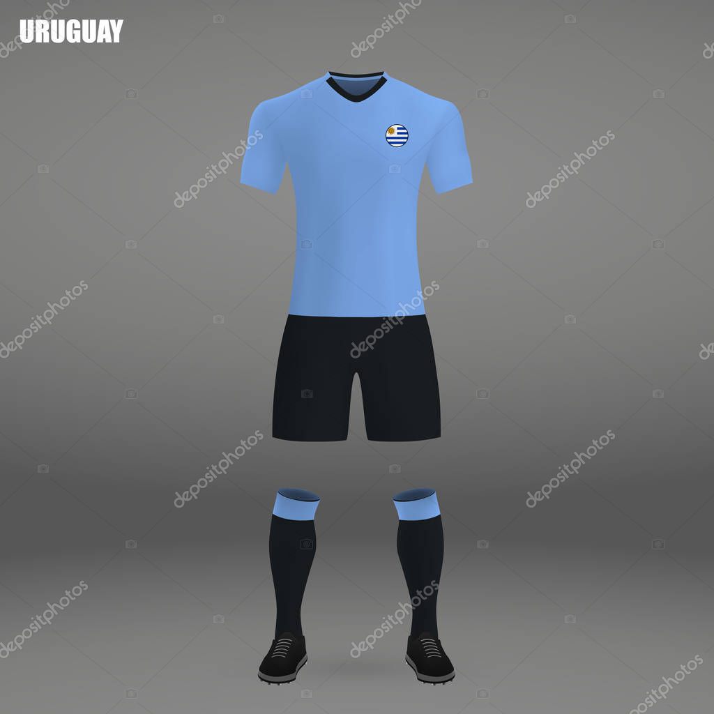 Kit Futbol Uruguay 2018 Plantilla Camiseta Para Camiseta Futbol Ilustracion Vector de stock por grebeshkovmaxim gmail 198003180