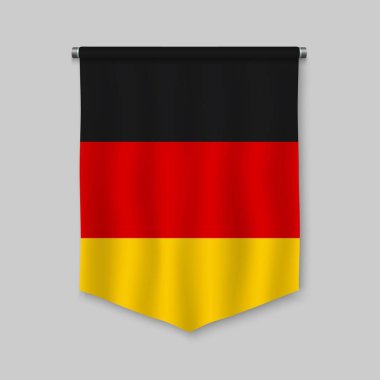 3D gerçekçi flama bayrak Almanya ile