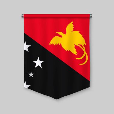 3D gerçekçi flama bayrak, Papua Yeni Gine