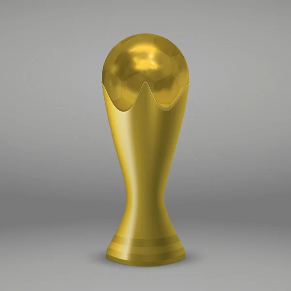 Fußball Goldpokal Isoliert — Stockvektor