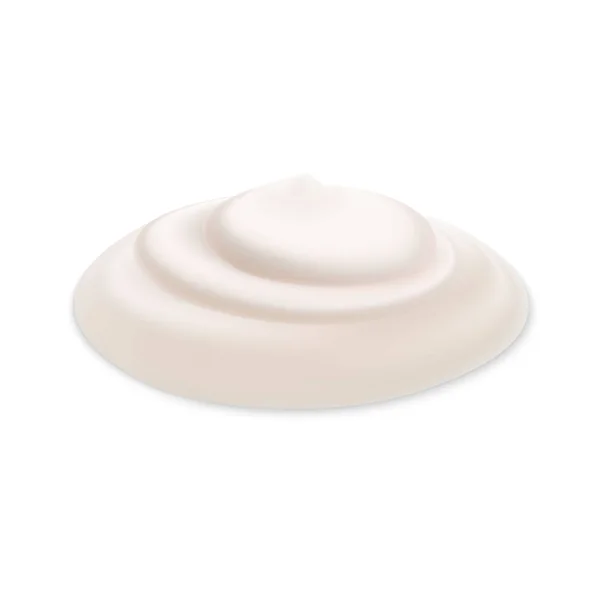 Crema Bianca Isolata Sfondo Bianco — Vettoriale Stock