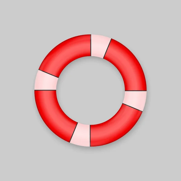 Life Buoy Isolated White Background Vector Lifesaver — Stock Vector