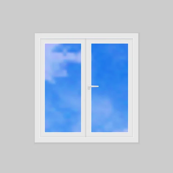 Fenêtre Plastique Vectorielle Réaliste Fermée — Image vectorielle
