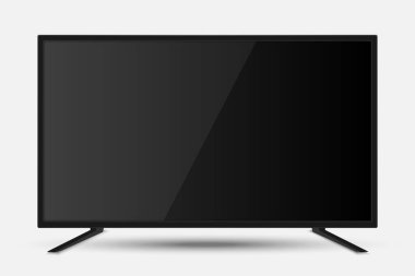 Gerçekçi Tv ekranı. Modern televizyon lcd kapı aynası ile futbol maçı