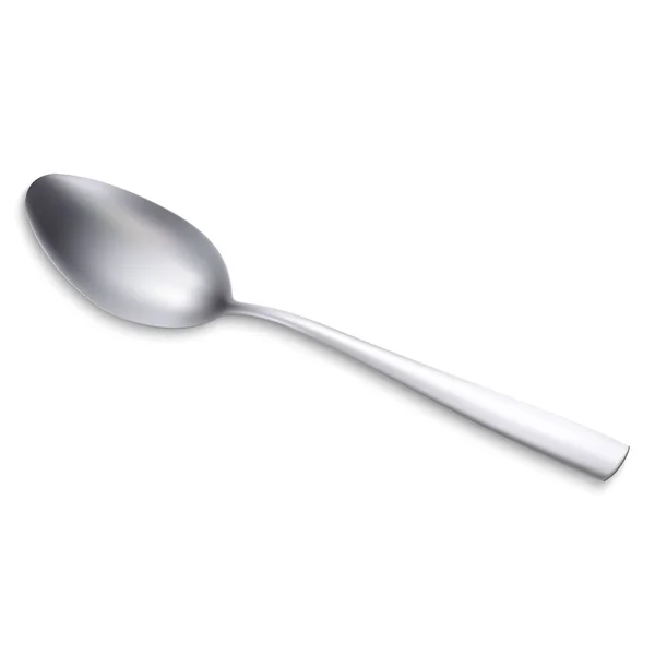 Vector Illustration Realistic Metal Spoon — Stock Vector