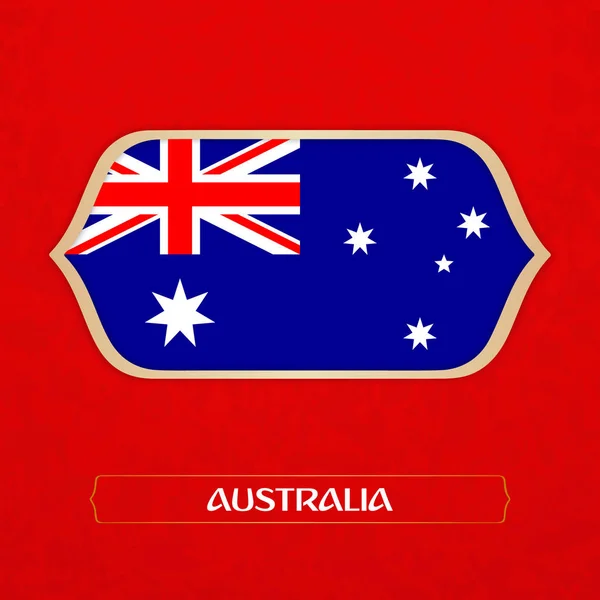 Flagge Australiens Wird Football Stil Gefertigt — Stockvektor