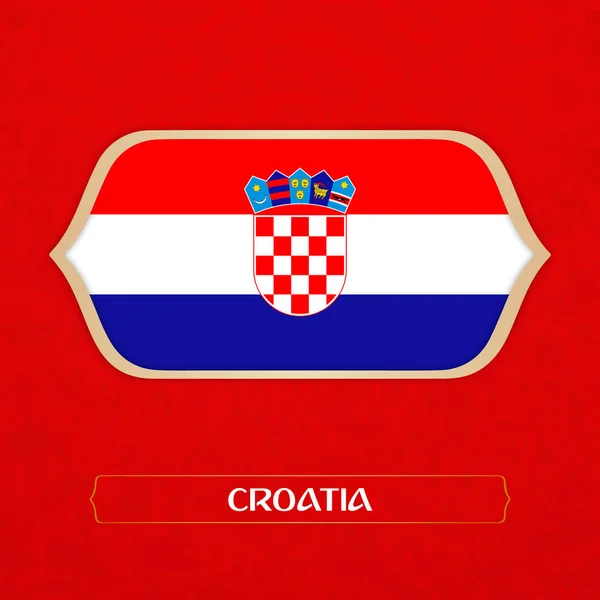 Bandera Croacia Hace Estilo Fútbol — Archivo Imágenes Vectoriales