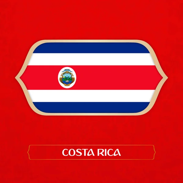 Bandera Costa Rica Está Hecha Estilo Football — Archivo Imágenes Vectoriales