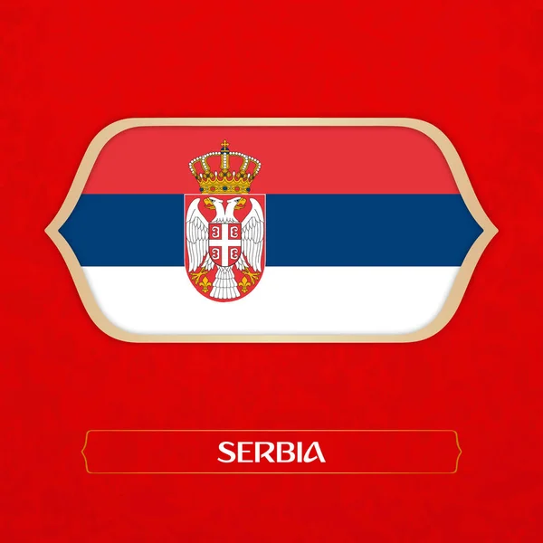 Bandera Serbia Hace Estilo Fútbol — Vector de stock