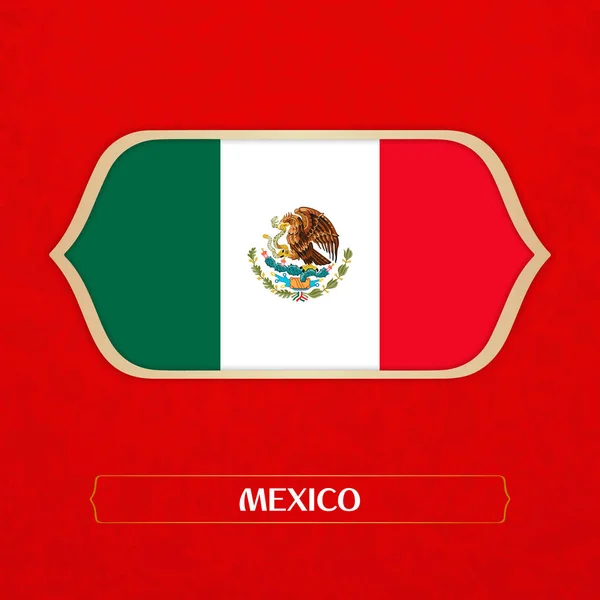 Bandera México Está Hecho Estilo Football — Vector de stock