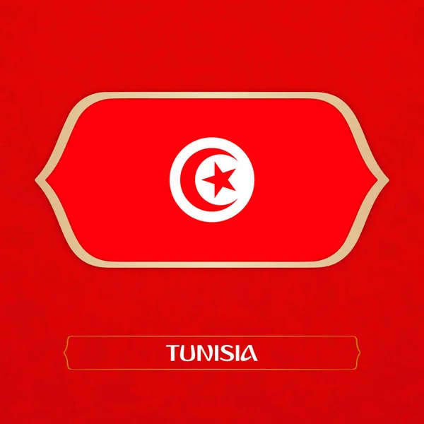 Bandeira Tunísia Feita Estilo Futebol —  Vetores de Stock